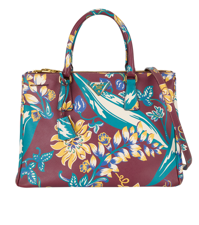 Medium Double Zip Floral Galleria, front view